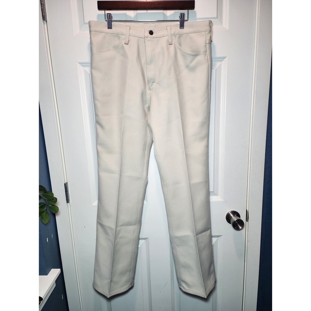 Vintage 70s Wrangler Western Dress Slacks Made in USA Off White Men's 36x32